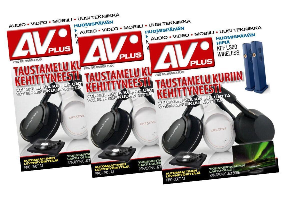 Uusi AVPlus 5/2022 on ilmestynyt – Vertailussa tuoreimmat vastamelukuulokkeet, Argon Fenris -aktiivikaiuttimet ja HIFI2022 -hifimessujen ennakkokatsaus