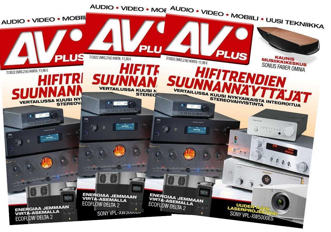 Uusi AVPlus 7/2022 on ilmestynyt – Mukana kuuden integroidun vahvistimen vertailu, Sonus Faberin musiikkikeskus ja Onkyon comeback-viritinvahvistin