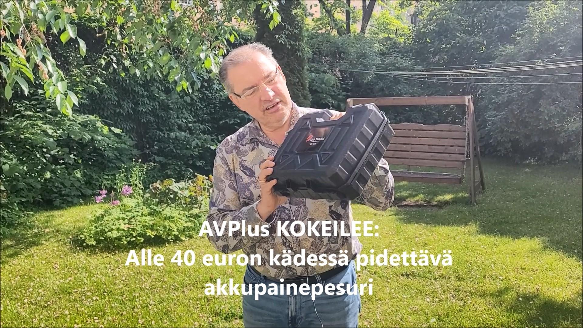 PIKAKOKEILU: Alle 40 euron kädessä pidettävä akkupainepesuri – ainakin fillarin pesuun