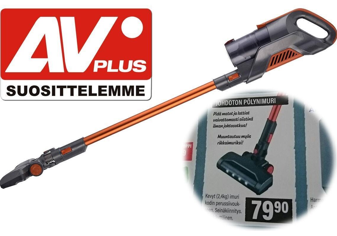 Alle 80 eurolla ”Dyson-tyyppinen” ladattava ja pölypussitton varsi-imurin – Ja laite yllätti todella positiivisesti