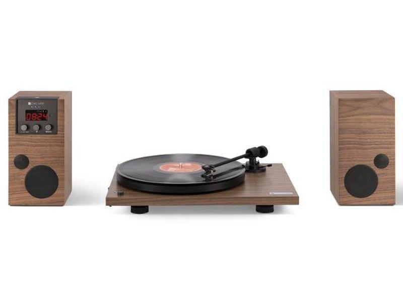 Como Audiolta striimaava vinyylisoitin ja älykaiutinpari