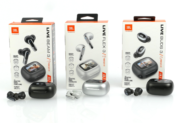 JBL Live Beam 3, Buds 3 ja Flex 3 -kuulokkeet