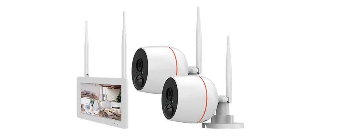 Langaton valvontakamerajärjestelmä 7″ kosketusnäytöllisellä verkkotallentimella