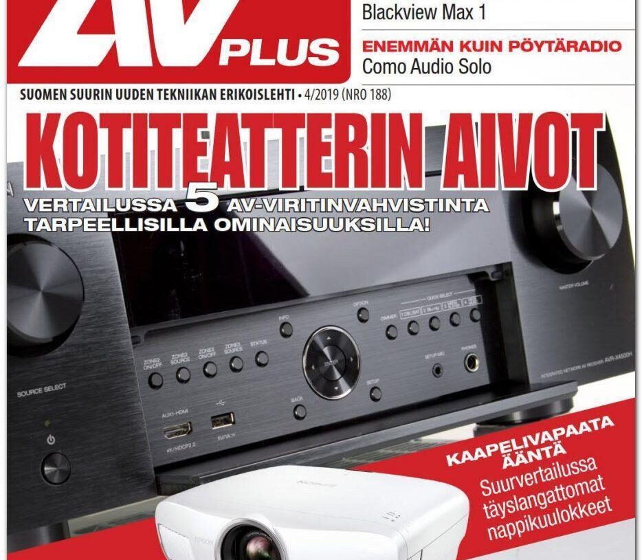 Uusi AVPlus 4/2019 on ilmestynyt – jättinumerossa mukana muun muassa av-viritinvahvistimien ja täyslangattomien kuulokkeiden vertailut