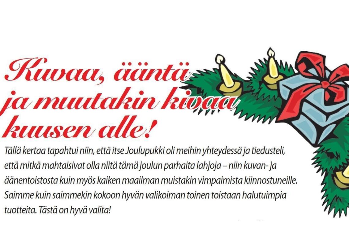 Parhaat Joululahjat 2018 – Kuvaa, ääntä ja muutakin kivaa kuusen alle…