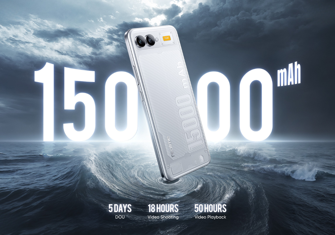 Realmen 15 000 mAh älypuhelin on demonstraatio seuraavan sukupolven akuista