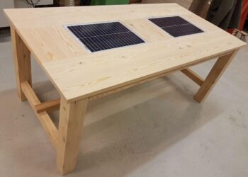 Virtaa luuriin aurinkopaneelipöydän avulla