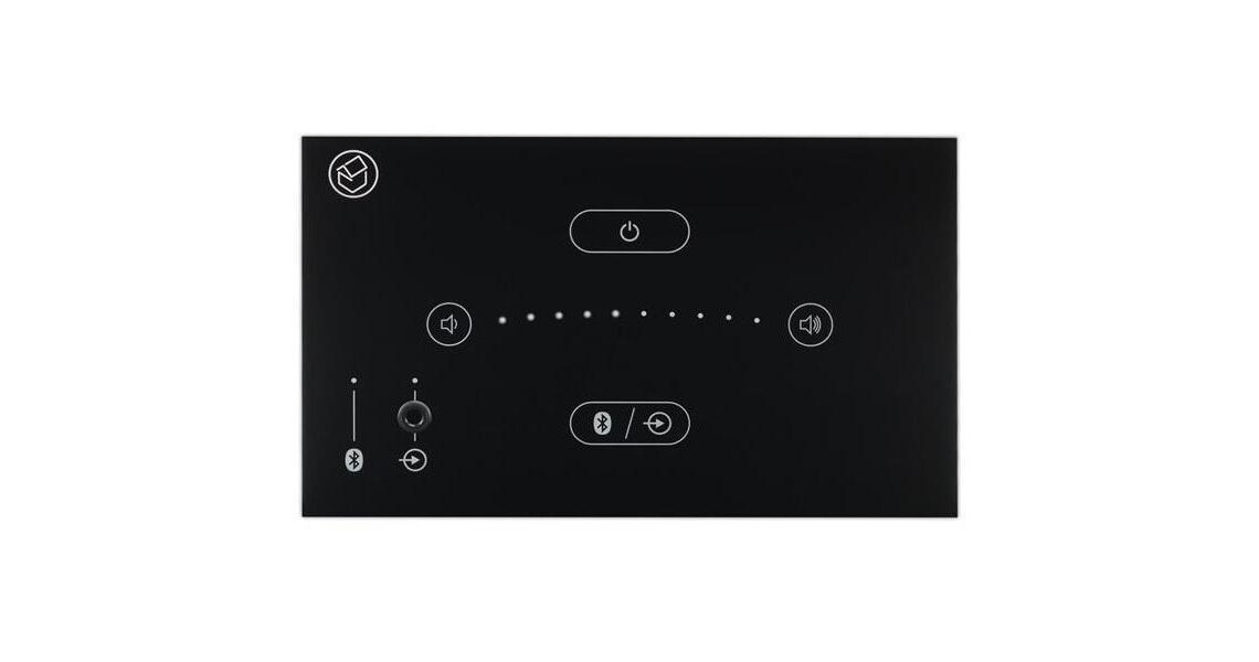 Seinään upotettava vahvistin Bluetooth-yhteydellä ja eleohjauksella