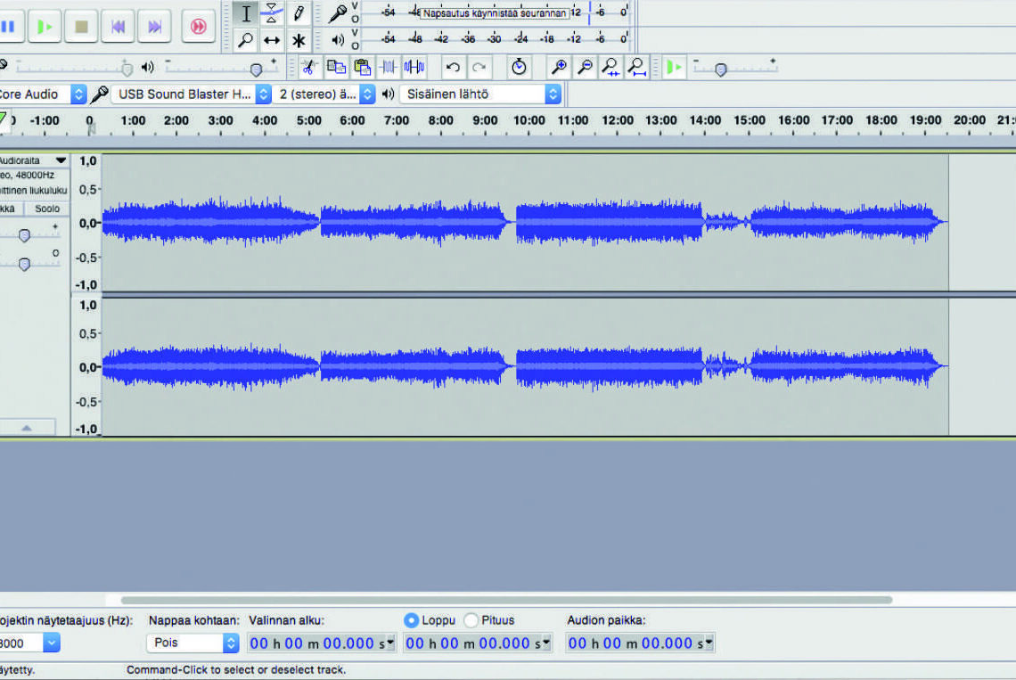 Opas: Vinyylilevyjen digitointi ilmaisella Audacity-ohjelmalla