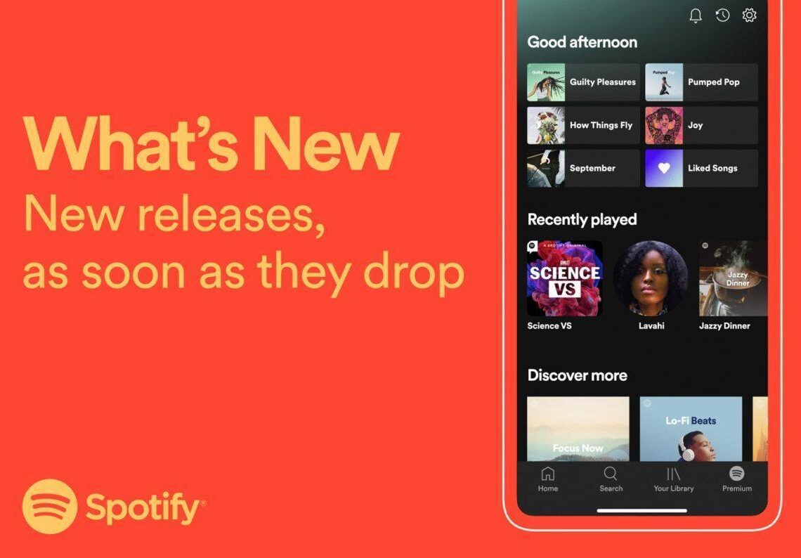 Spotify ilmoittaa kohta suosikkiartistien uutuuksista