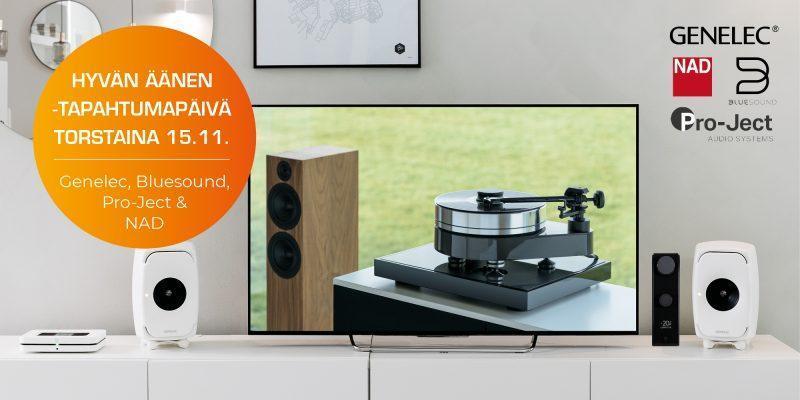 Kruunuradio järjestää huomenna Hyvän äänen tapahtumapäivän – esillä Geneleciä, Bluesoundia, Pro-Jectia ja NADia