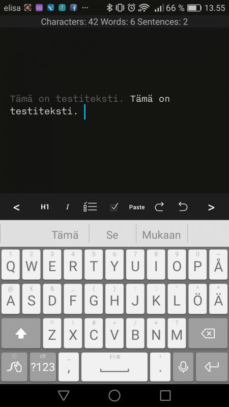 Kirjoita keskittyneemmin sovelluksen avulla