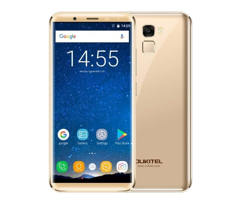 Oukiteliltä 18:9-kuvasuhteen puhelin