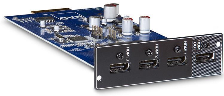 Hdmi-liitännät vahvistimeen lisäkortilla