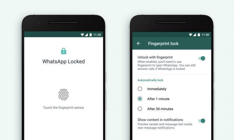 WhatsAppin Android-version voi nyt lukita sormenjälkitunnisteella